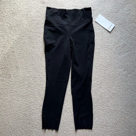 Lululemon Base Pace HR Crop 23" Leggings Legging Capris Black Nulux Size 6 New - Picture 1 of 11